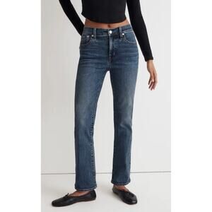 Madewell Mid Rise Kick Out Cropped Jeans with Patch Pockets in Size 28